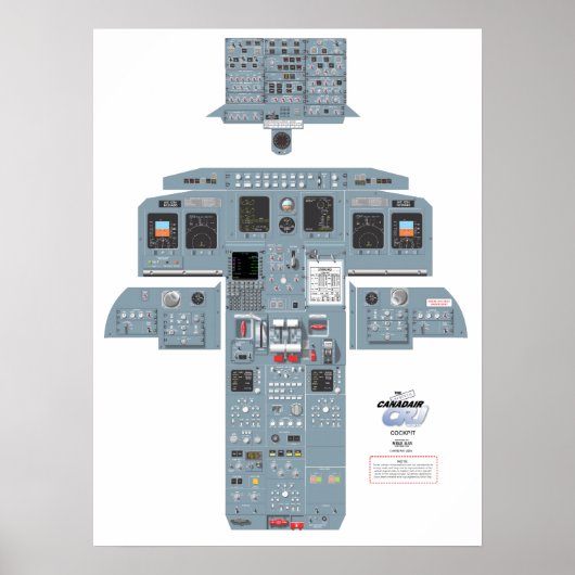 CRJ Cockpit Poster (Voorkant)
