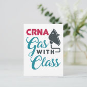 CRNA-gas met klasse Funny Appreciation Briefkaart (Staand voorkant)