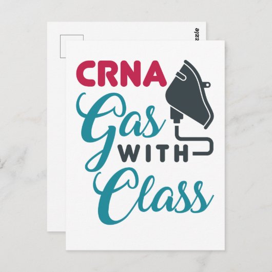 CRNA-gas met klasse Funny Appreciation Briefkaart (Voorkant / Achterkant)