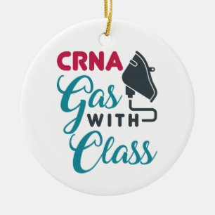 CRNA-gas met klasse Funny Appreciation Keramisch Ornament