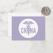 CRNA-gecertificeerde anesthesist voor verpleegkund Notitiekaartje (Voorkant / Achterkant in situ)