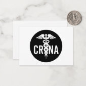 CRNA-gecertificeerde anesthesist voor verpleegkund Notitiekaartje (Voorkant / Achterkant in situ)