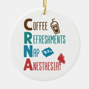 CRNA-koffie verfrist nap-anesthesie Keramisch Ornament