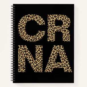 CRNA Nurse anesthetist Cheetah leopard print Notitieboek