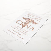 CRNA-verpleegkundige afstudeer uitnodiging met gou (Gedraaid)