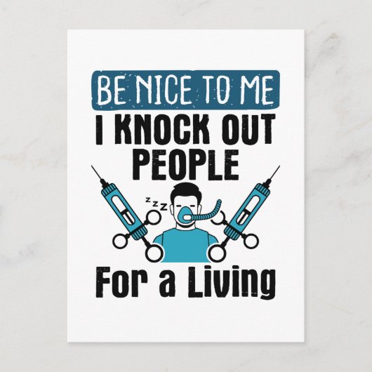 CRNA Verpleegkundigen Anesthesioloog Briefkaart (Voorkant)