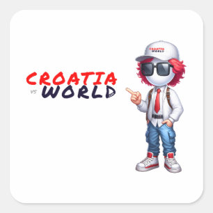 CRO@ VIERKANTE STICKER