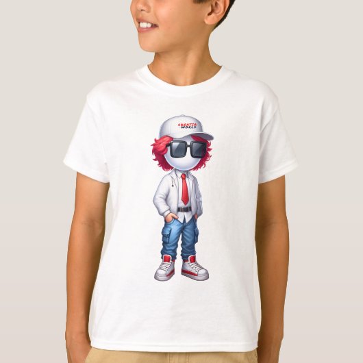 CRO@ - Wit voor & achter T-shirt (Voorkant)