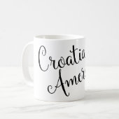 Croate Américain Enmêlé Coeurs Mug (Devant gauche)