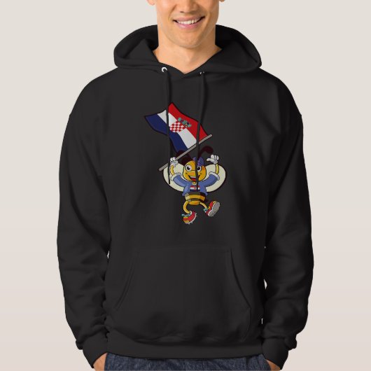 Croatia Bee Hoodie (Voorkant)