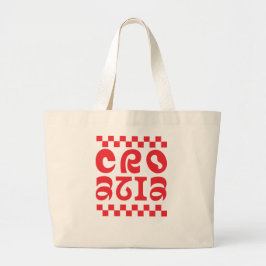 Croatia country logo design grote tote bag