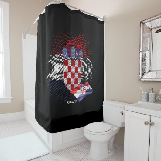 Croatia flag douchegordijn (In situ)