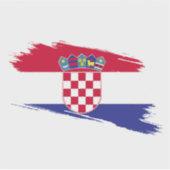Croatia Flag Sticker – Patriotic Design (Voorkant)