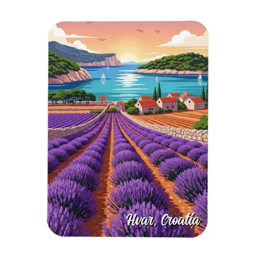 Croatia Hvar Lavendar Fields Magneet (Verticaal)