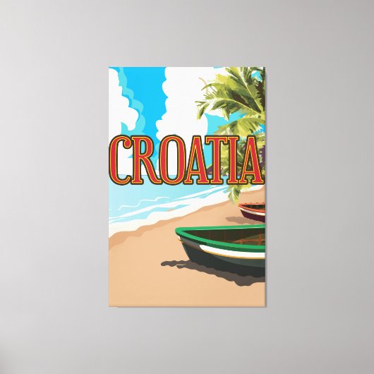 CROATIA poster voor oldtimers Canvas Afdruk (Voorkant)