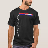 Croatia Signature Croatian Flag T-shirt (Voorkant)