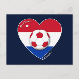"CROATIA" Soccer Team 2014. Fútbol de Croacia Briefkaart