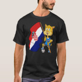 Croatian fan cat t-shirt (Voorkant)