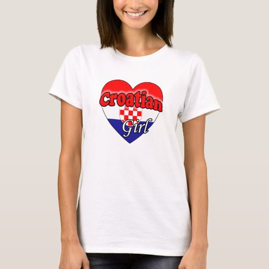 Croatian Girl T-shirt (Voorkant)