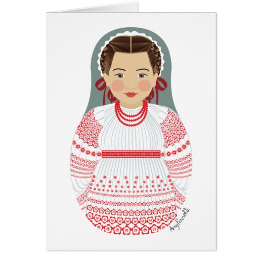 Croatian Matryoshka Card (Voorkant)