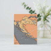 Croatie carte ancienne vintage (Debout devant)