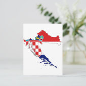 Croatie Carte du drapeau HR Hrvatska (Debout devant)