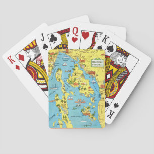 Croatie Cartes à jouer colorées vintage