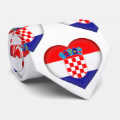 Croatie Drapeau Couleurs Coeur Motif Cravate (Roulé)