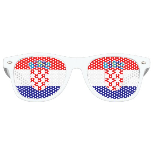 Croatie Flag Party Shades Lunettes de soleil (Devant)