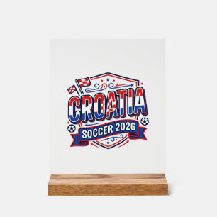 Croatie Football 2026 Football Gras Typographie Pa
