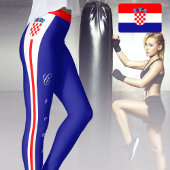 Croatie leggings de mode, Drapeau croate /sports