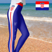 Croatie leggings de mode, Drapeau croate /sports