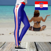 Croatie leggings de mode, Drapeau croate /sports