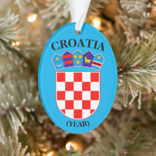Croatie Vacances Noël Acrylique Ornement