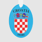 Croatie Vacances Noël Acrylique Ornement (devant)
