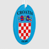 Croatie Vacances Noël Acrylique Ornement (devant)