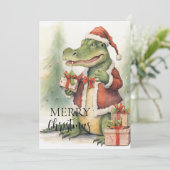 Croc A Claus Feestdagenkaart (Staand voorkant)