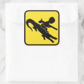 Croc Baby Hazard Vierkante Sticker (Tas)
