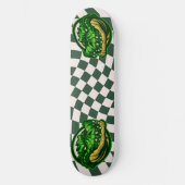 Croc Heads Checkerboard-ontwerp Skateboard (Voorkant)