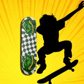 Croc Heads Checkerboard-ontwerp Skateboard