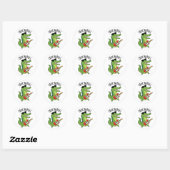 Croc N Roll Funny Crocodile Pun Ronde Sticker (Vel)