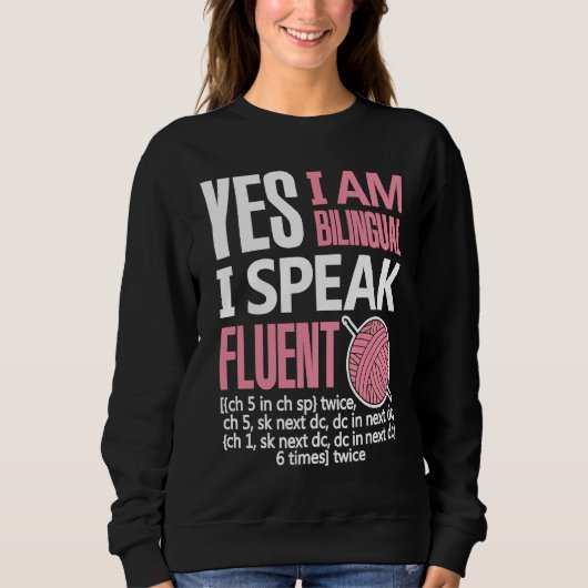 Croche Bilingual Crocheting Needlecraft  Sewing Trui (Voorkant)