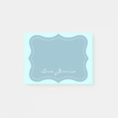 Crochet bleu turquoise personnalisé Notes Post-it® (Devant)