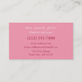 Crochet - cartes de visite en forme de coeur de (Dos)