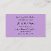 Crochet - cartes de visite en forme d'étoile de (Dos)