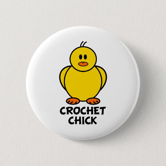 Crochet Chick Ronde Button 5,7 Cm (Voorkant)