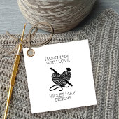 Crochet crochet et fils fait main avec étiquette H