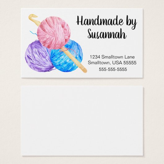 Crochet crochet et fils faits main (Devant & derrière)