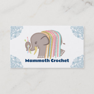 Crochet crochets fil éléphant carte mammouth laine
