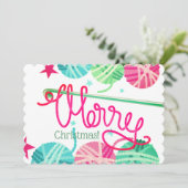 Crochet crochets fil loopy Joyeux carte de Noël (Debout devant)